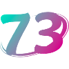 Nummer 73 mehrfarbig