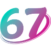 Nummer 67 mehrfarbig