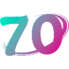 Nummer 70 mehrfarbig