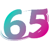 Nummer 65 mehrfarbig