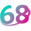 Nummer 68 mehrfarbig