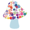 Mushroom Lucky Charm Fall Dots Colorful Kids Dots