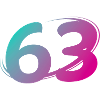 Nummer 63 mehrfarbig
