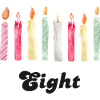 8th Anniversary Candle