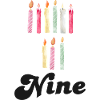 9th Anniversary Candle