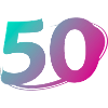 Nummer 50 mehrfarbig