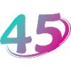 Nummer 45 mehrfarbig