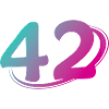 Nummer 42 mehrfarbig
