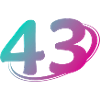 Nummer 43 mehrfarbig