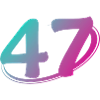 Nummer 47 mehrfarbig
