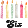 6th Anniversary Candle