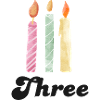 3rd Anniversary Candle