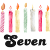7th Anniversary Candle