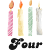 4th Anniversary Candle