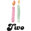 2nd Anniversary Candle