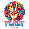 Frieden & Peace Zeichen, Blumen