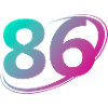 Nummer 86 mehrfarbig