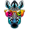 Zebra with sunglasses