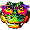Crocodile with sunglasses