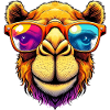 Camel with sunglasses