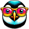 Pinguin mit Sonnenbrille