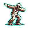Dabbing Bigfoot Funny Dabbing Design