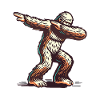 Dabbing Bigfoot Funny Dabbing Design