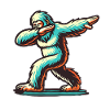 Dabbing Bigfoot Funny Dabbing Design