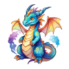 Aquarelles de dragon