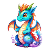 Drache Wasserfarben
