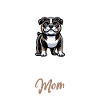 Maman bouledogue serrano