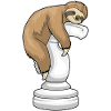 Faultier Schachfigur Springer Schach