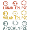 Éclipse Lunaire Solaire Apocalypse Événement Céleste
