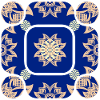 Blue and cream abstraction: Delicate harmony