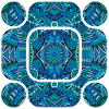 Blue Aztec Abstract
