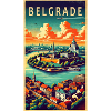 Belgrade Serbia retro design