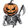 skeleton pumpkin