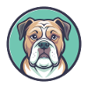 hund, race, amerikaner, bulldog, cartoon, kawaii Clipart