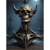 Steel skeleton with horns