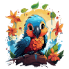 Sweet Cartoon Parrot
