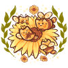 Tournesol Chat Abeille