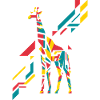 Bunte Abstrakte Giraffe Kunst