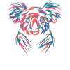 Farbintensiver Koala im Neondesign