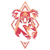 Geometric koala in retro style