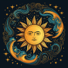 Solar Moon Cycle Cosmic Art
