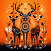 Brandorange Hirschwald Tribal