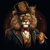 Leo gentleman in top hat