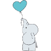 Elephant with balloon