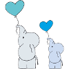 Elephant Big and Small Balloon