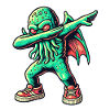 Dabbing drôle Cthulhu Dabbing Design